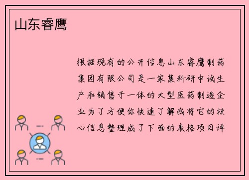山东睿鹰